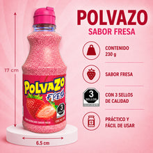 Cargar imagen en el visor de la galería, Polvazo Acidulado Sabor Fresa 250g | Dulce Enchilado para Frutas y Snacks