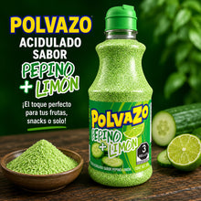 Cargar imagen en el visor de la galería, Polvazo Acidulado Sabor Pepino+Limón 250g | Dulce Enchilado para Frutas y Snacks