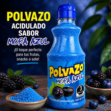 Cargar imagen en el visor de la galería, Polvazo Acidulado Sabor Mora Azul 250g | Dulce Enchilado para Frutas y Snacks