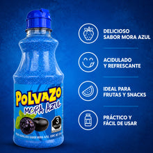 Cargar imagen en el visor de la galería, Polvazo Acidulado Sabor Mora Azul 250g | Dulce Enchilado para Frutas y Snacks