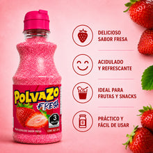 Cargar imagen en el visor de la galería, Polvazo Acidulado Sabor Fresa 250g | Dulce Enchilado para Frutas y Snacks
