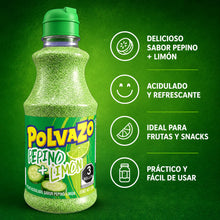 Cargar imagen en el visor de la galería, Polvazo Acidulado Sabor Pepino+Limón 250g | Dulce Enchilado para Frutas y Snacks
