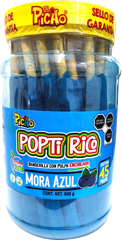 Vitrolero Poptirico Mora Azul 45pz.