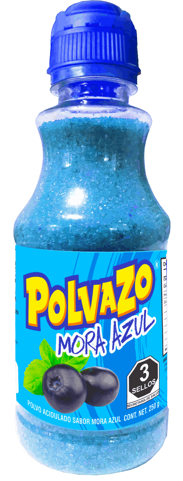 Polvazo sabor Mora Azul 250g.