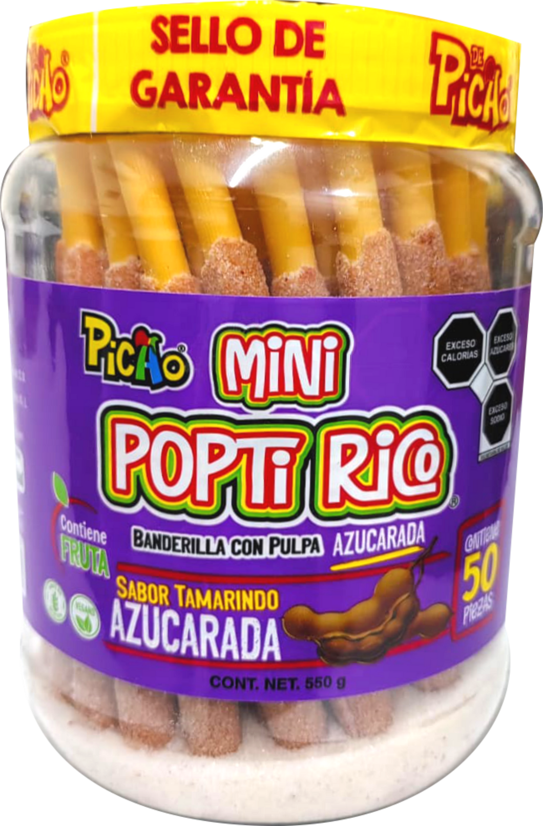 Vitrolero Mini poptirico Azucarado 50pz