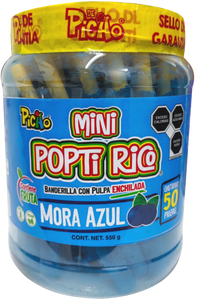 Vitrolero Mini Poptirico Mora Azul 50 Pzas.