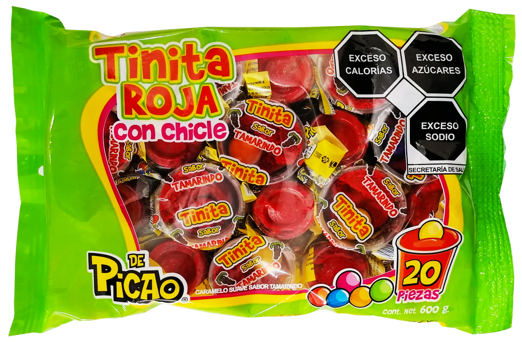 Tinita Roja Chicle 20 Pzas.